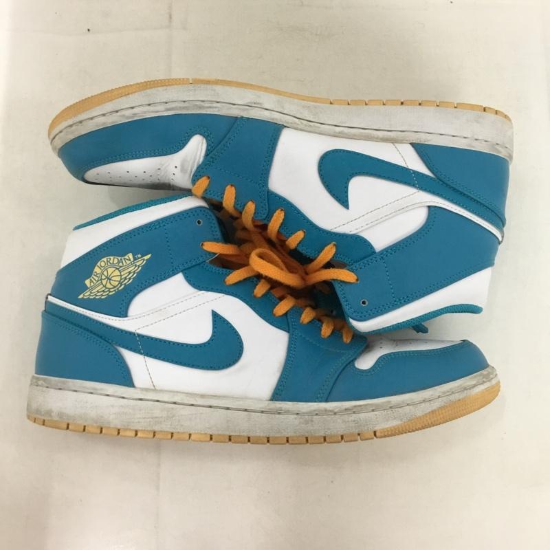 ナイキ NIKE スニーカー スニーカー DQ8426-400 AIR JORDAN 1 MID 28.5cm 28.5cm ロゴ、文字 白 / ホワイト / X 水色 / ライトブルー /  メンズ USED 古着 中古 10150420