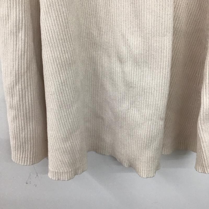 ザラ ZARA ワンピース ひざ丈スカート L 無地 オフホワイト / オフホワイト /  レディース USED 古着 中古 10147005