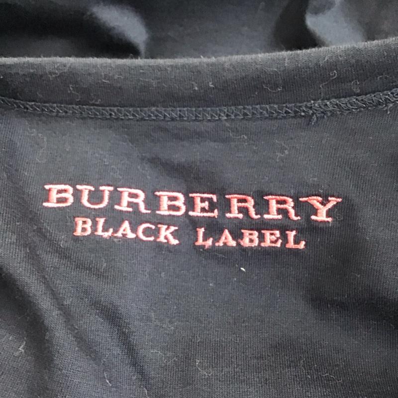 バーバリーブラックレーベル BURBERRY BLACK LABEL カットソー 長袖 長袖カットソー Vネックカットソー ロングスリーブカットソー プリントTシャツ 3 ロゴ、文字 紺 / ネイビー /  メンズ USED 古着 中古 10113916