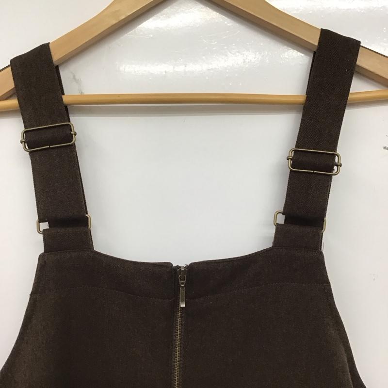 レプシィム LEPSIM ワンピース ロングスカート ワンピース ジャンパースカート オールインワン FREE 無地 茶 / ブラウン /  レディース USED 古着 中古 10147908