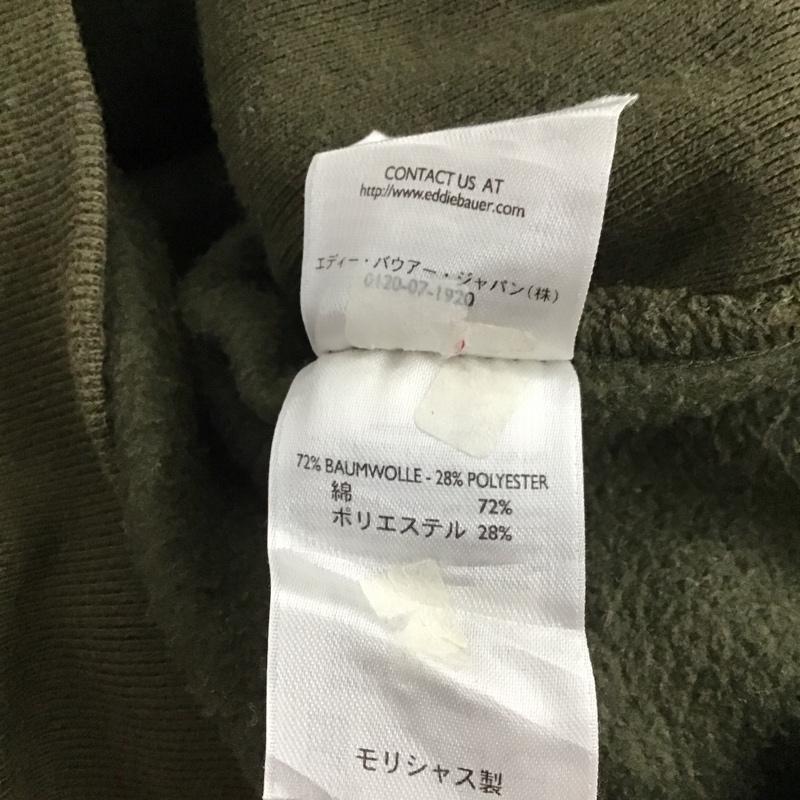 エディーバウアー Eddie Bauer トレーナー 長袖 長袖トレーナー スウェット クルーネック プルオーバー L ロゴ、文字 カーキ / カーキ /  メンズ USED 古着 中古 10143392