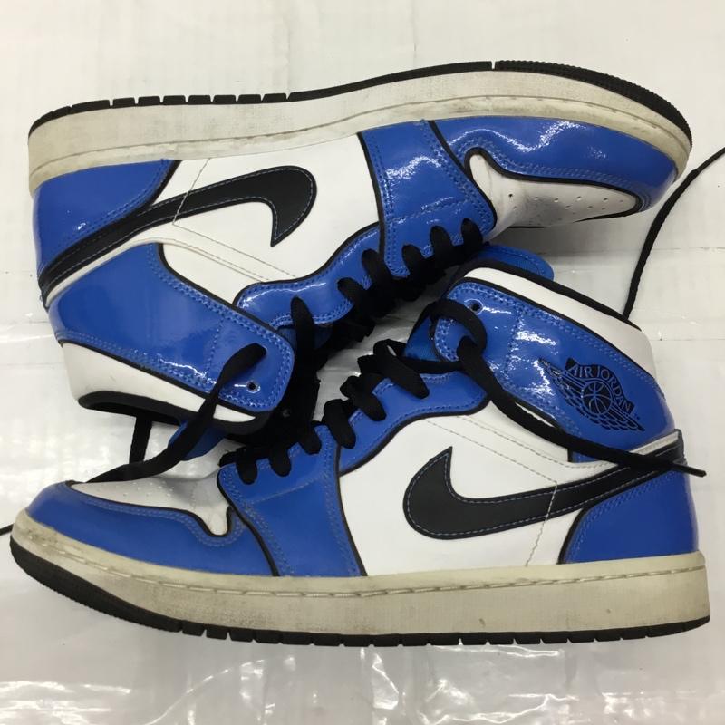 ナイキ NIKE スニーカー スニーカー DD6834-402 AIR JORDAN 1 MID SE 27.5cm 箱有 27.5cm ロゴ、文字 白 / ホワイト / X 黒 / ブラック / X 青 / ブルー /  メンズ USED 古着 中古 10122255