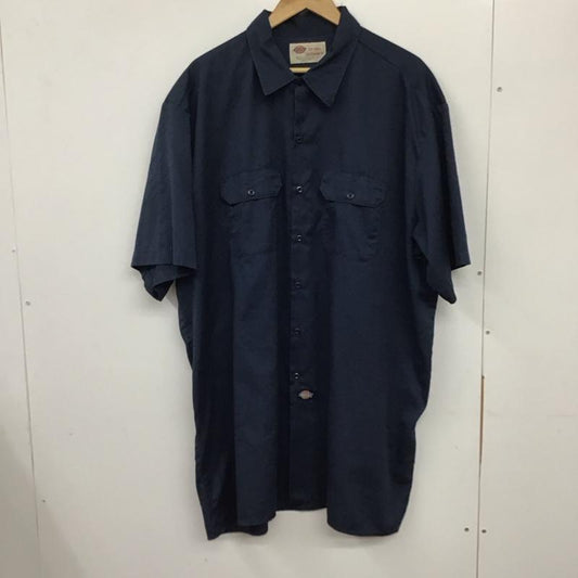 ディッキーズ Dickies シャツ、ブラウス 半袖 半袖シャツ 無地シャツ ポケットシャツ 無地 紺 / ネイビー /  メンズ USED 古着 中古 10134583