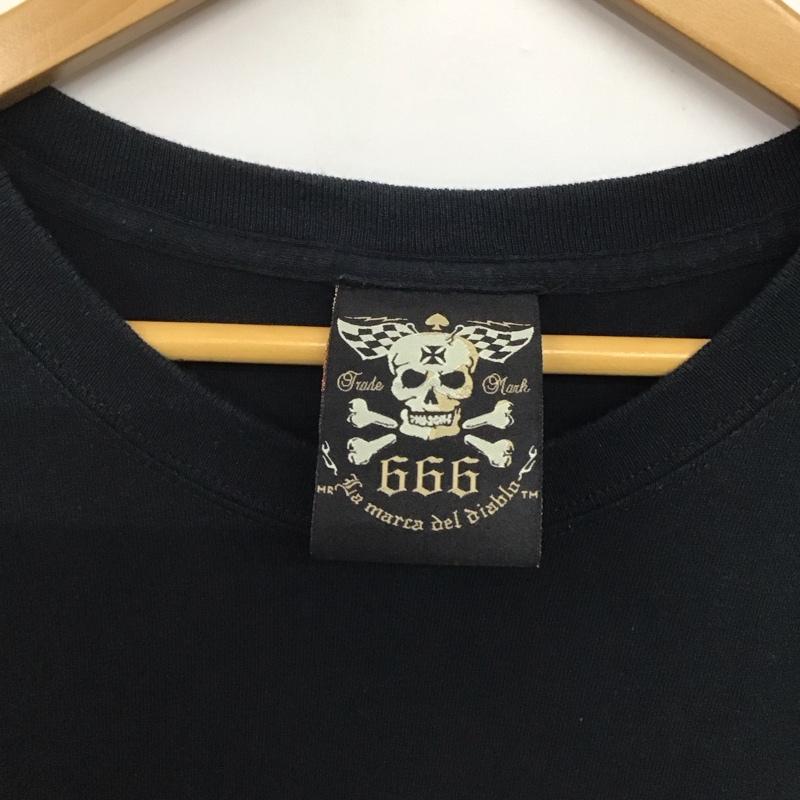 古着 USED Tシャツ 半袖 半袖カットソー プリントTシャツ クルーネックカットソー XXL プリント 黒 / ブラック /  メンズ USED 古着 中古 10141504