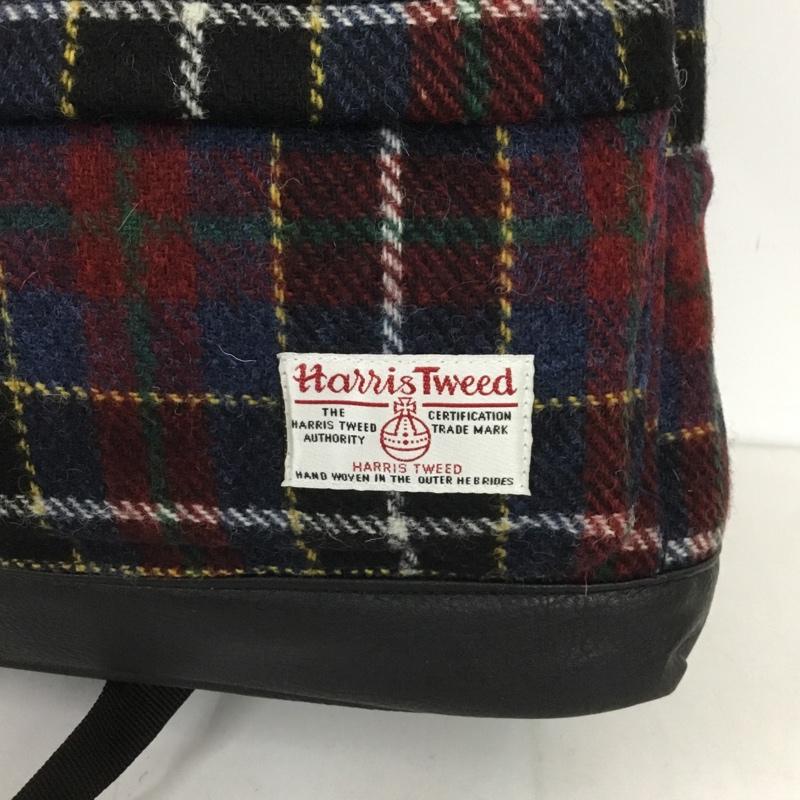 ハリスツイード HARRIS TWEED リュックサック、デイパック リュックサック、デイバッグ チェック フェイクレザー ロゴ、文字 マルチカラー / マルチカラー /  レディース USED 古着 中古 10131063