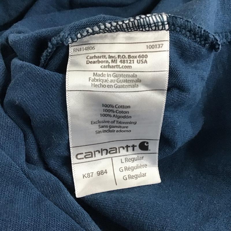 カーハート Carhartt Tシャツ 半袖 L 無地 青 / ブルー /  メンズ USED 古着 中古 10132033