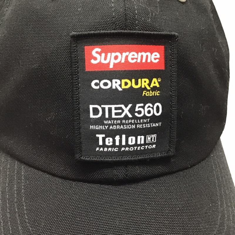 シュプリーム Supreme 帽子 キャップ 21AW コーデュラ テフロンラベル 6パネルキャップ ロゴ、文字 黒 / ブラック /  メンズ USED 古着 中古 10120226
