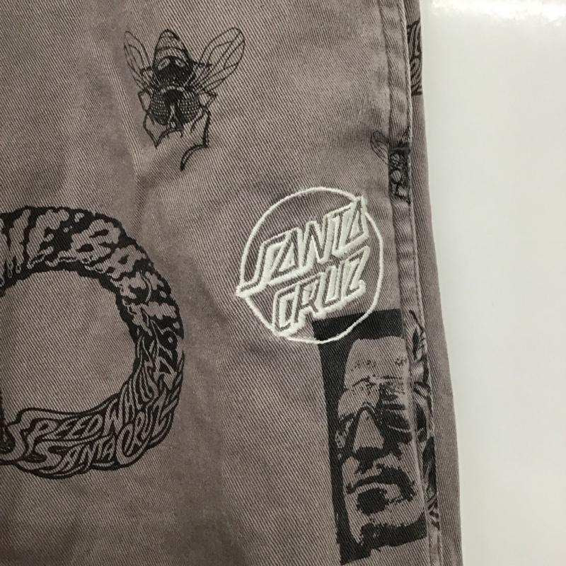 サンタクルーズ SANTA CRUZ パンツ ワークパンツ、ペインターパンツ 502211501 ボトム ワイドパンツ カジュアルパンツ 総柄 M プリント 灰 / グレー /  メンズ USED 古着 中古 10106632