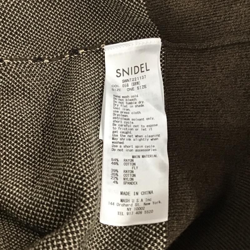 スナイデル SNIDEL カーディガン 長袖 SWNT221137 総柄 茶 / ブラウン /  レディース USED 古着 中古 10120033