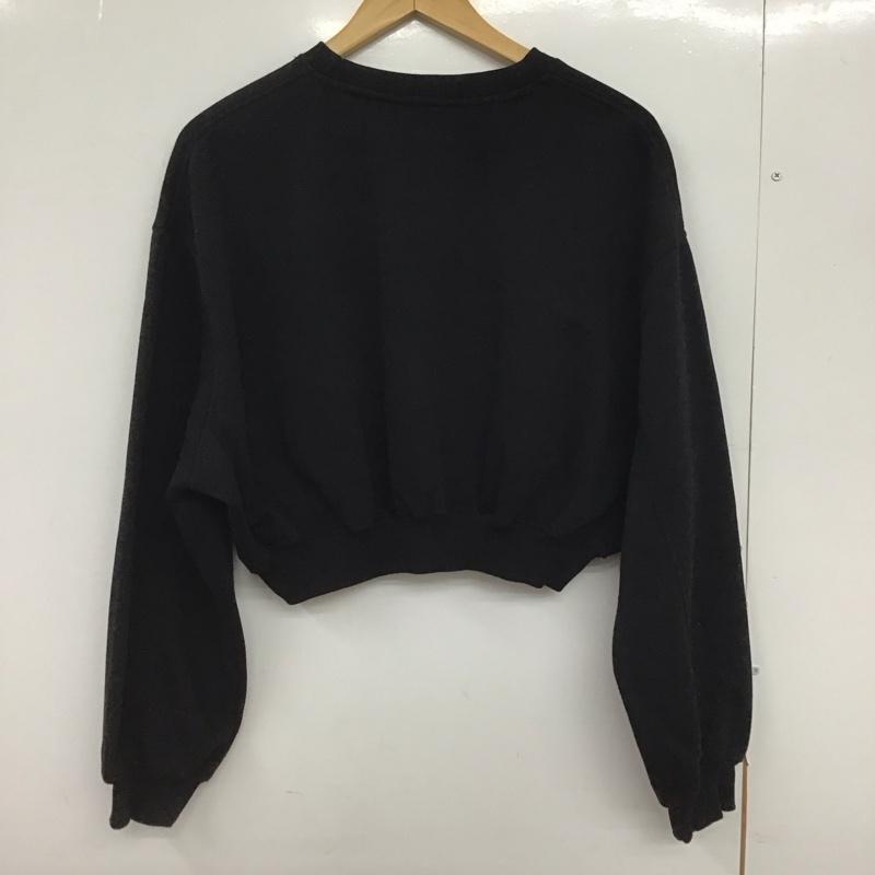 ザラ ZARA トレーナー 長袖 M 無地 黒 / ブラック /  レディース USED 古着 中古 10147781