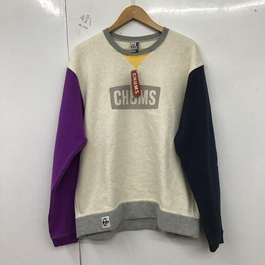 チャムス CHUMS トレーナー 長袖 長袖トレーナー スウェット クルーネック プルオーバー L ロゴ、文字 マルチカラー / マルチカラー /  メンズ USED 古着 中古 10129027