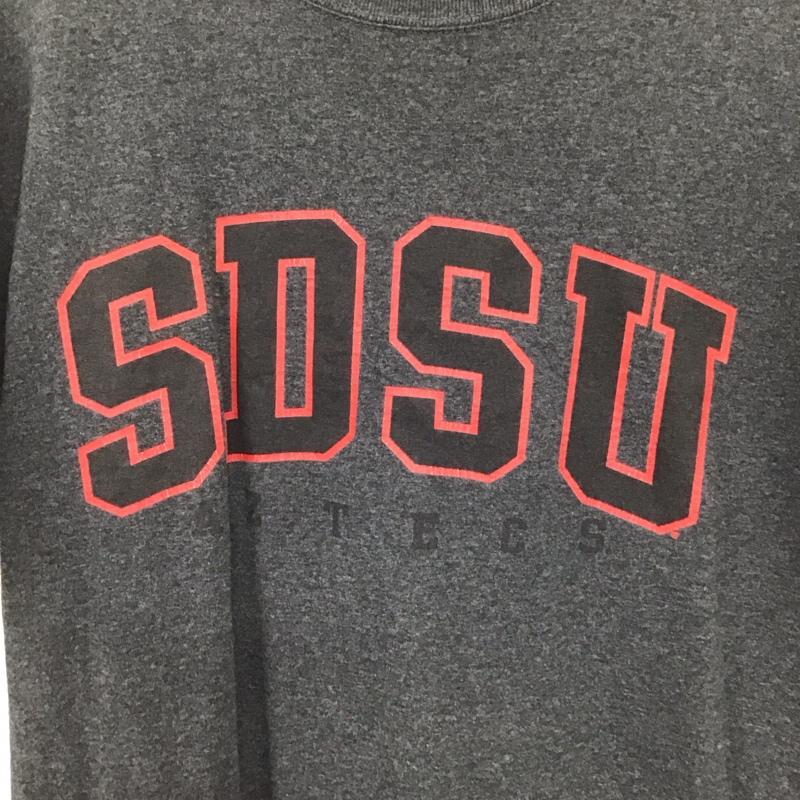 チャンピオン Champion Tシャツ 半袖 半袖カットソー プリントTシャツ クルーネックカットソー L ロゴ、文字 灰 / グレー /  メンズ USED 古着 中古 10140660