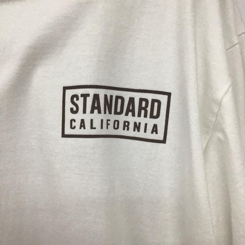 スタンダード カリフォルニア STANDARD CALIFORNIA Tシャツ 長袖 L ロゴ、文字 X プリント 白 / ホワイト /  メンズ USED 古着 中古 10134814