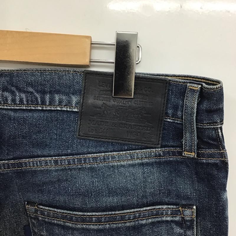 リーバイストラウスアンドコー Levi Strauss & co. パンツ デニム、ジーンズ デニムパンツ ワイドパンツ カジュアルパンツ ストレッチパンツ 34インチ 無地 インディゴ / インディゴ /  メンズ USED 古着 中古 10148288
