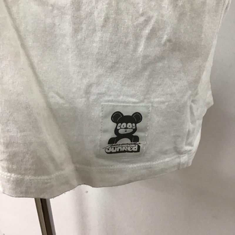 ジュンレッド JUNRed Tシャツ 半袖 半袖カットソー プリントTシャツ クルーネックカットソー L ロゴ、文字 白 / ホワイト /  メンズ USED 古着 中古 10127352
