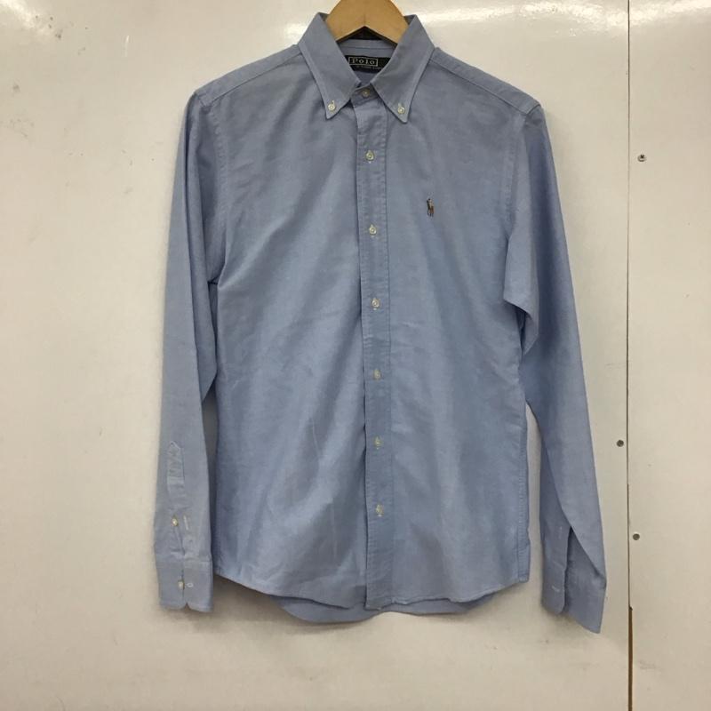 ポロバイラルフローレン Polo by RALPH LAUREN シャツ、ブラウス 長袖 長袖シャツ 無地シャツ カラーシャツ ボタンダウンシャツ ロゴ、文字 水色 / ライトブルー /  メンズ USED 古着 中古 10128667