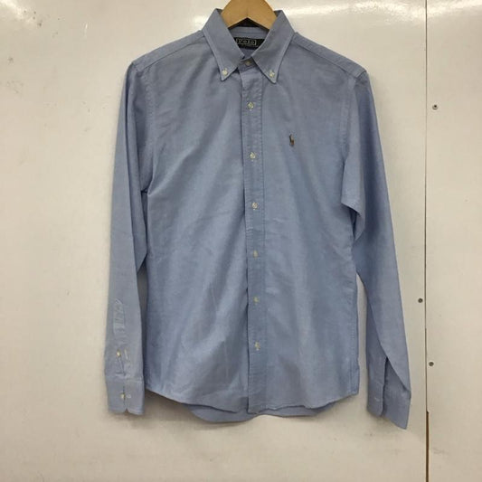 ポロバイラルフローレン Polo by RALPH LAUREN シャツ、ブラウス 長袖 長袖シャツ 無地シャツ カラーシャツ ボタンダウンシャツ ロゴ、文字 水色 / ライトブルー /  メンズ USED 古着 中古 10128667
