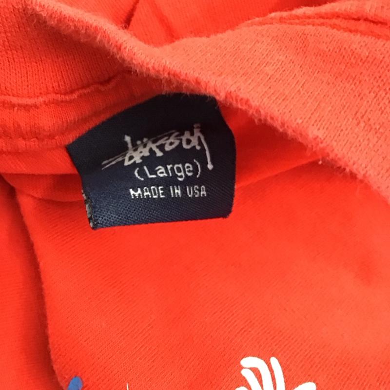ステューシー STUSSY Tシャツ 半袖 L プリント X ロゴ、文字 赤 / レッド /  メンズ USED 古着 中古 10117210