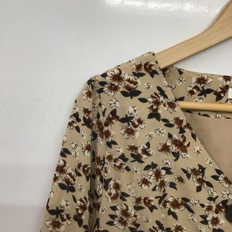 アルシーヴ archives ワンピース ロングスカート 長袖ロングワンピース ノーカラーシャツワンピース フレアスカート M プリント マルチカラー / マルチカラー /  レディース USED 古着 中古 10147885