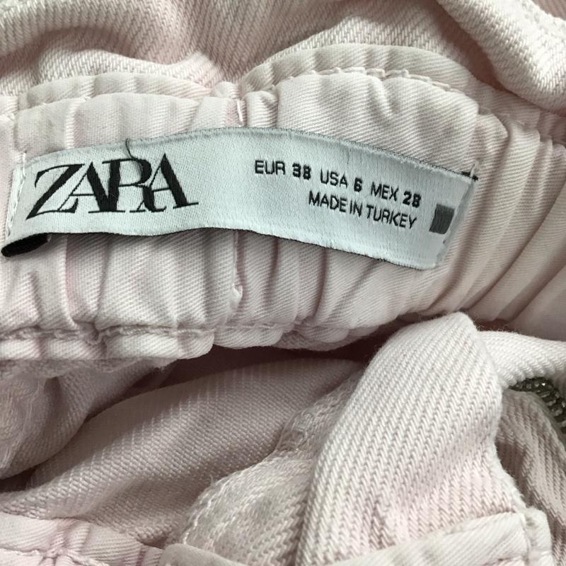 ザラ ZARA パンツ デニム、ジーンズ デニムパンツ ワイドパンツ カジュアルパンツ 38インチ 無地 桃 / ピンク /  レディース USED 古着 中古 10149566