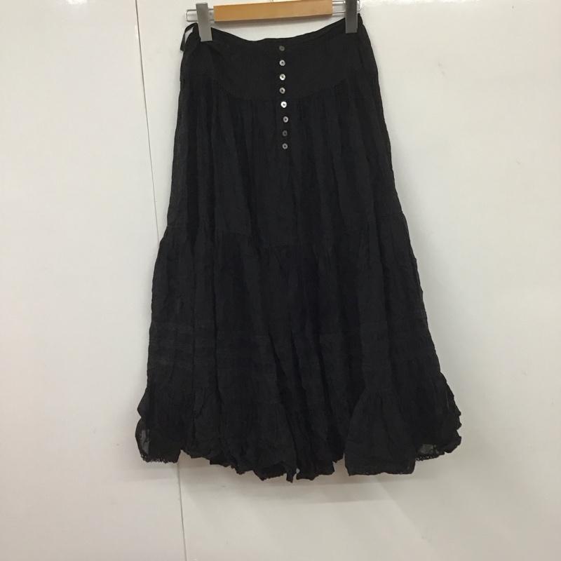 ピンクハウス PINK HOUSE スカート ロングスカート 無地 黒 / ブラック /  レディース USED 古着 中古 10131831