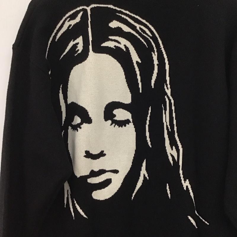 エックスガール X-girl カーディガン 長袖 105233015003 FACE KNIT CARDIGAN ONE SIZE 無地 黒 / ブラック /  レディース USED 古着 中古 10146795