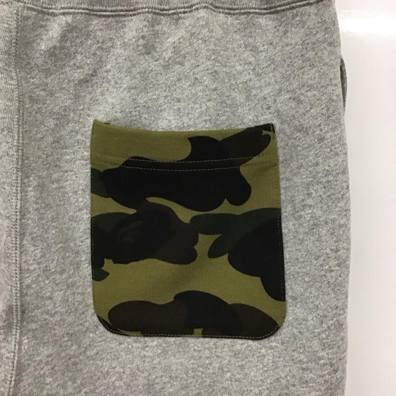 アベイシングエイプ A BATHING APE パンツ ワークパンツ、ペインターパンツ スウェットパンツ ワイドパンツ カジュアルパンツ L ロゴ、文字 灰 / グレー /  メンズ USED 古着 中古 10124116