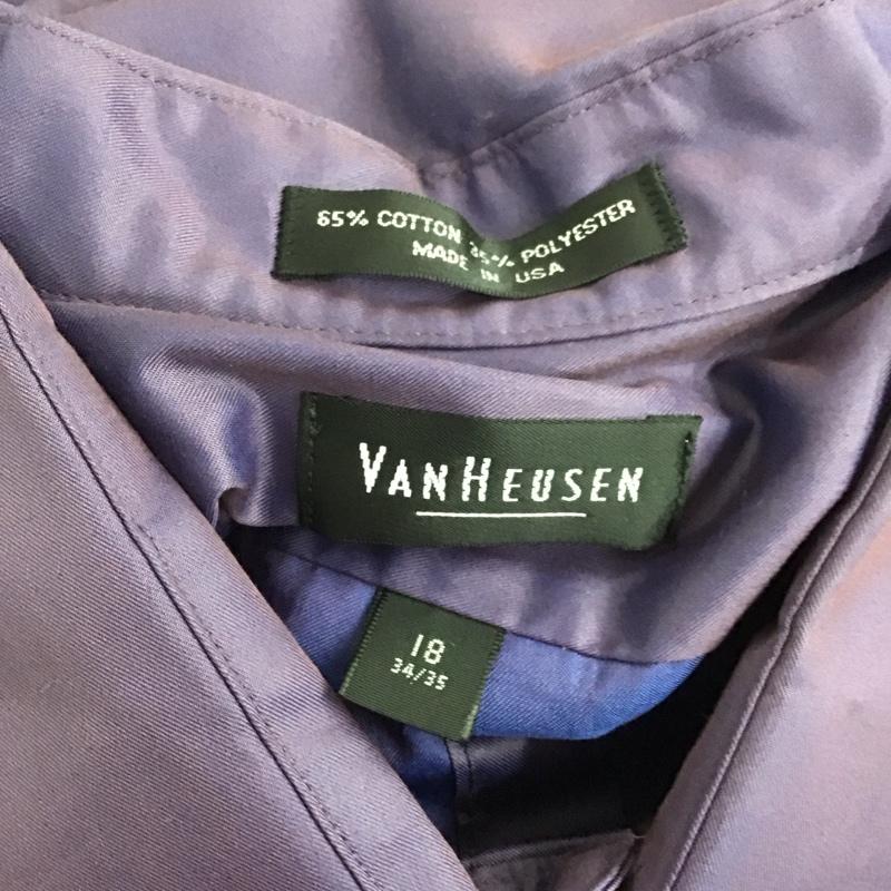 ウ゛ァンヒューゼン VANHEUSEN シャツ、ブラウス 長袖 長袖シャツ 無地 紫 / パープル /  メンズ USED 古着 中古 10106538