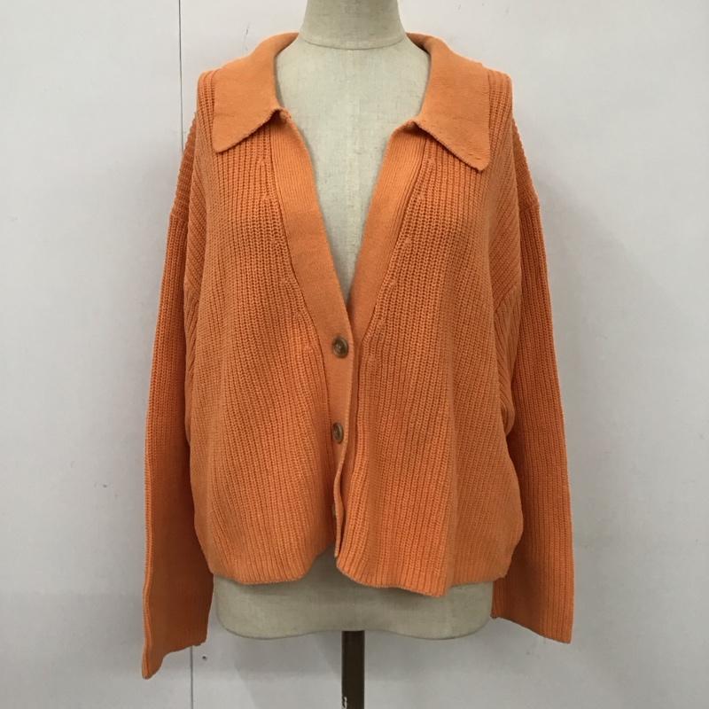 ローリーズファーム LOWRYS FARM カーディガン 長袖 FREE 無地 橙 / オレンジ /  レディース USED 古着 中古 10121745