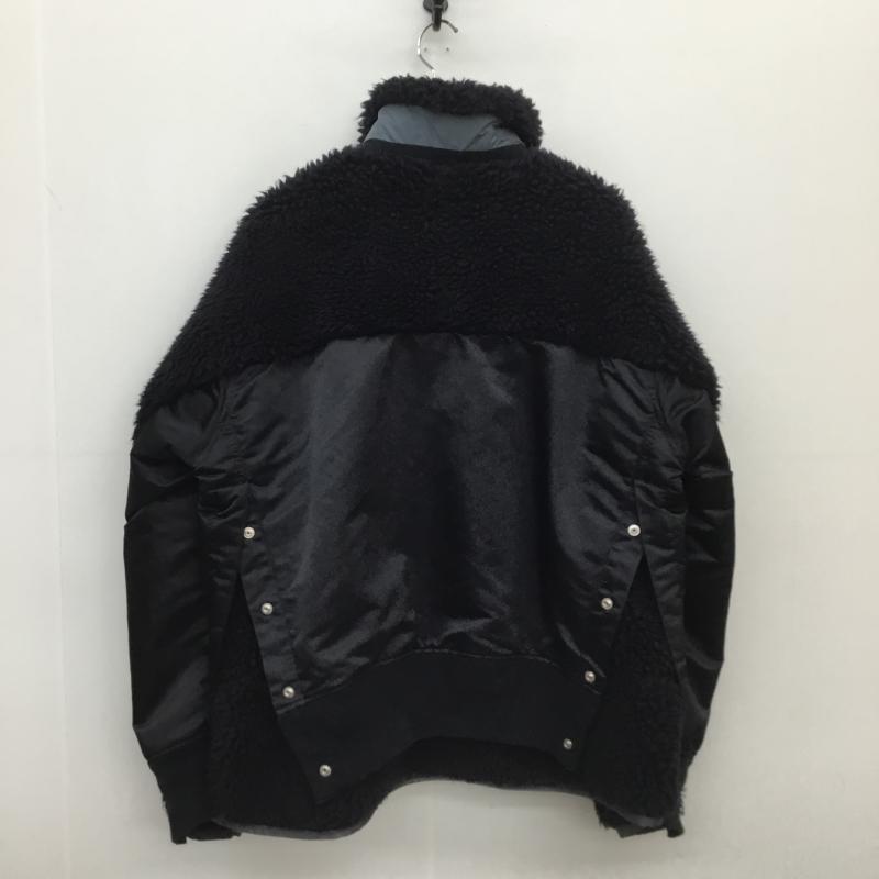 サカイ Sacai ジャケット、上着 ジャンパー、ブルゾン 22AW Faux Shearling × Nylon Twill Blouson 2 無地 黒 / ブラック /  メンズ USED 古着 中古 10118731