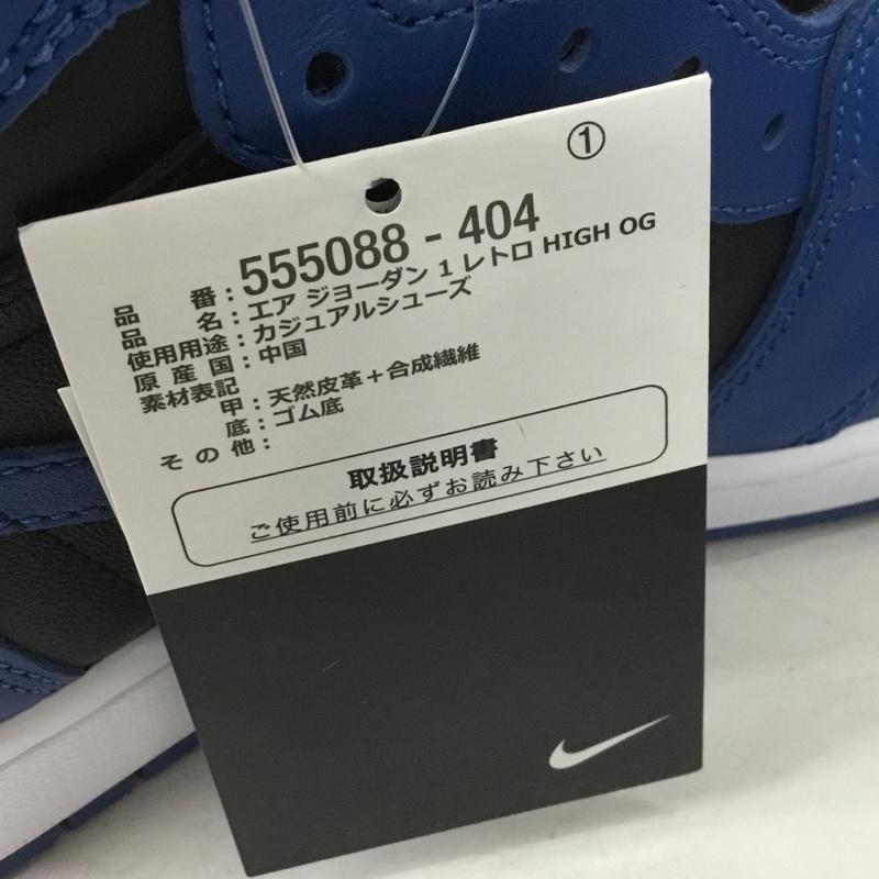 ナイキ NIKE スニーカー スニーカー 555088-404 AIR JORDAN 1 RETRO HIGH OG 29cm 箱有 29.0cm ロゴ、文字 黒 / ブラック / X 青 / ブルー /  メンズ USED 古着 中古 10141921