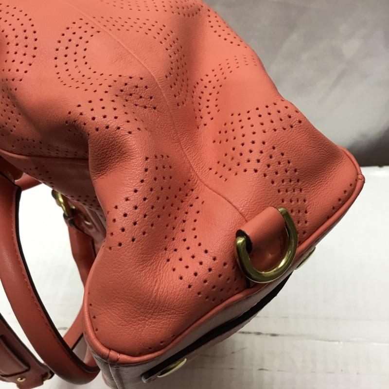 コーチ COACH ハンドバッグ ハンドバッグ F23245 オプアート レザー 2WAY ショルダー パンチング ロゴ、文字 桃 / ピンク /  レディース USED 古着 中古 10120741