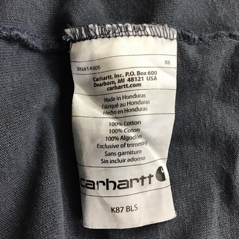 カーハート Carhartt Tシャツ 半袖 半袖カットソー プリントTシャツ クルーネックカットソー M ロゴ、文字 灰 / グレー /  メンズ USED 古着 中古 10115714