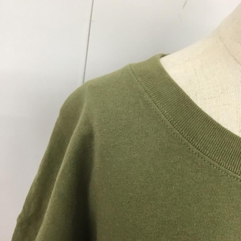 チャンピオン Champion ワンピース ひざ丈スカート CWSP30C Tシャツワンピース カットソー FREE ロゴ、文字 カーキ / カーキ /  レディース USED 古着 中古 10113810
