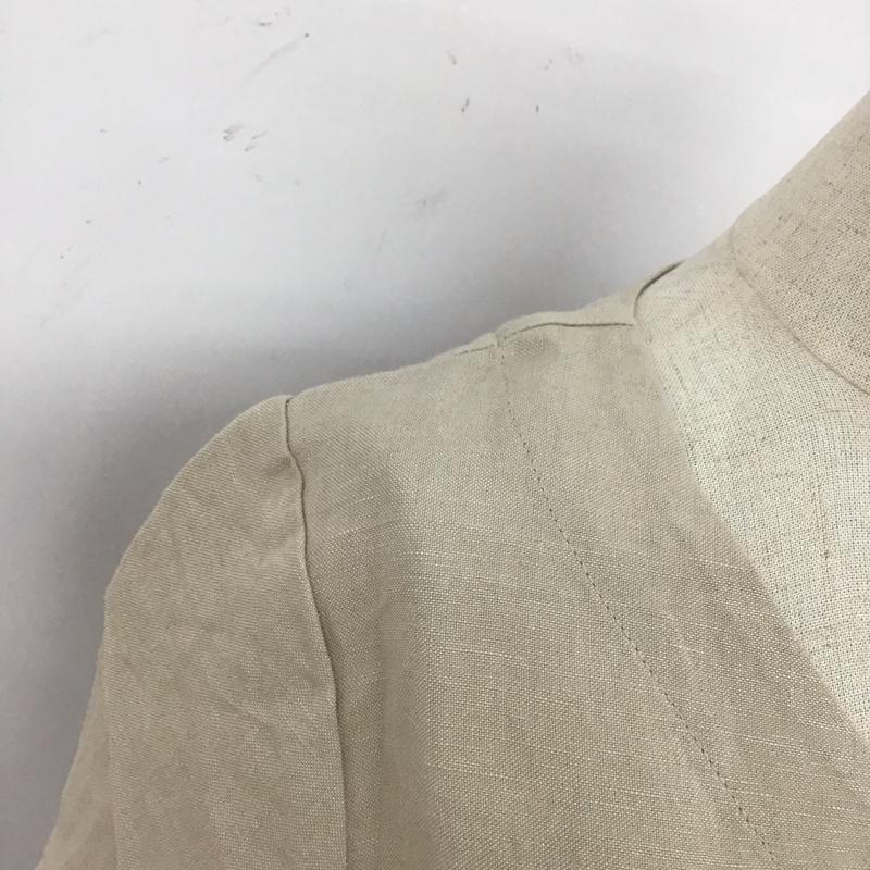 グローバルワーク GLOBAL WORK ワンピース ロングスカート リネン リネン前ボタンワンピ タグ付 M 無地 ベージュ / ベージュ /  レディース USED 古着 中古 10107263