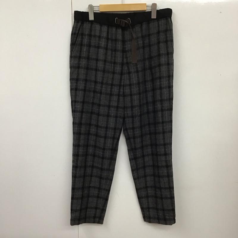 ニコアンド niko and... ボトムス ボトムス ON86ML01ST ドローコード テーパードパンツ 3 チェック 灰 / グレー / X 黒 / ブラック /  メンズ USED 古着 中古 10110821