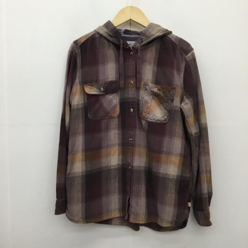 カーハート Carhartt パーカー 長袖 L チェック えんじ / ワインレッド / X ベージュ / ベージュ / X 橙 / オレンジ /  メンズ USED 古着 中古 10136989