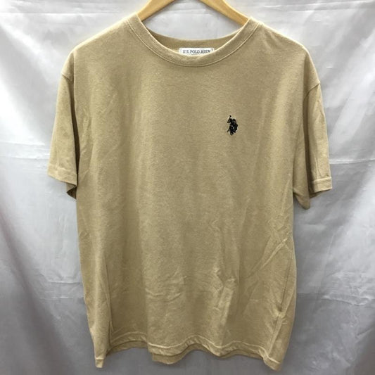 ユーエスポロアッスン U.S.POLO ASSN. Tシャツ 半袖 半袖カットソー プリントTシャツ クルーネックカットソー FREE ロゴ、文字 ベージュ / ベージュ /  レディース USED 古着 中古 10113327