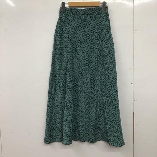 ローリーズファーム LOWRYS FARM スカート ロングスカート LFP5022TK ハナクルミボタンＡラインスカート FREE 花柄 青 / ブルー /  レディース USED 古着 中古 10146916