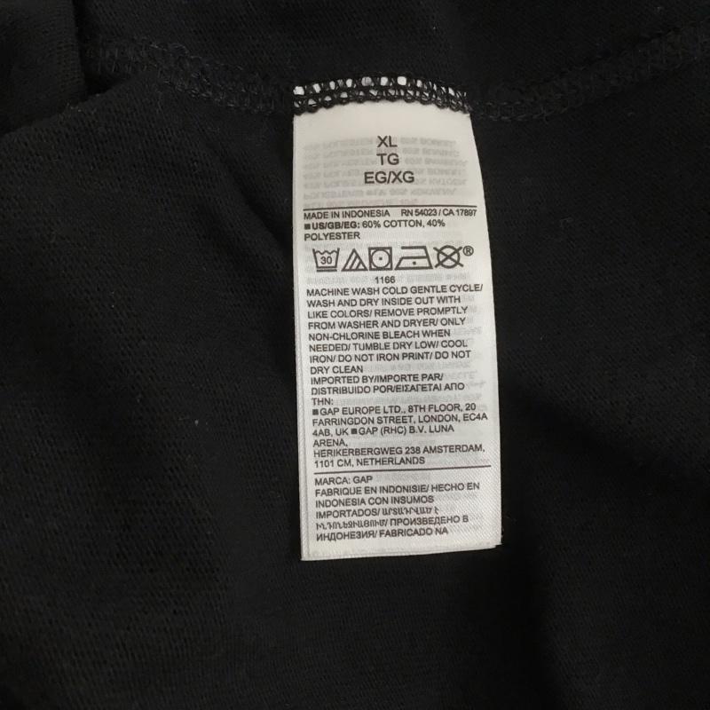 ギャップ GAP トレーナー 半袖 半袖スウェットカットソー クルーネックカットソー プリントカットソー XL ロゴ、文字 黒 / ブラック /  メンズ USED 古着 中古 10149114