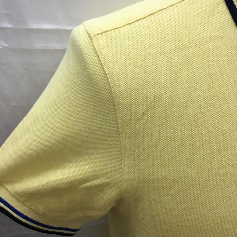 フレッドペリー FRED PERRY ポロシャツ 半袖 半袖ポロシャツ カラーシャツ 半袖カットソー S ロゴ、文字 黄 / イエロー /  メンズ USED 古着 中古 10109282