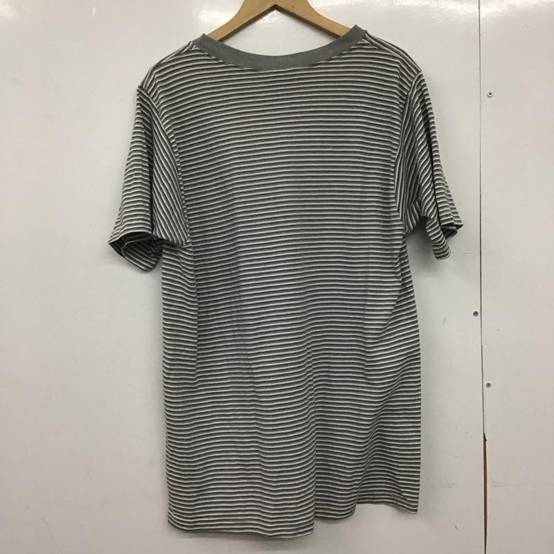 ピューリタン PURITAN Tシャツ 半袖 半袖カットソー プリントTシャツ クルーネックカットソー ボーダー柄 灰 / グレー /  メンズ USED 古着 中古 10148548