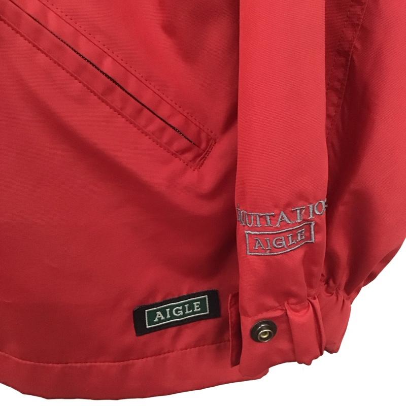 エーグル AIGLE ジャケット、上着 ジャンパー、ブルゾン ジップアップジャケット ナイロンジャケット アウター XS ロゴ、文字 赤 / レッド /  メンズ USED 古着 中古 10136169
