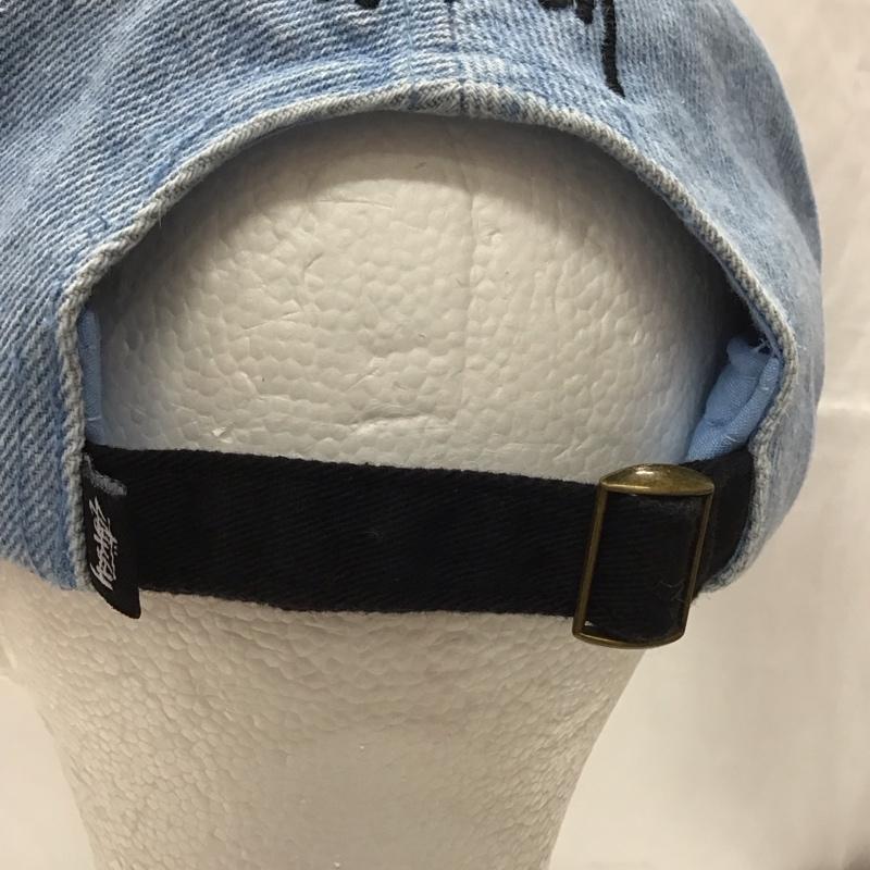 ステューシー STUSSY 帽子 キャップ Vintage S Low Pro Cap Sロゴ 刺繍 水色 / ライトブルー / X 黒 / ブラック /  メンズ USED 古着 中古 10116453