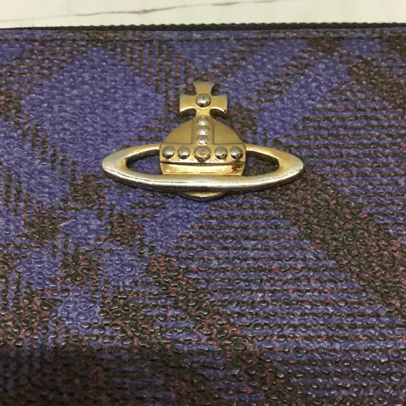 ヴィヴィアンウエストウッド Vivienne Westwood 財布 長財布 ラウンドファスナー チェック 箱有 ワンポイント マルチカラー / マルチカラー /  レディース USED 古着 中古 10119097