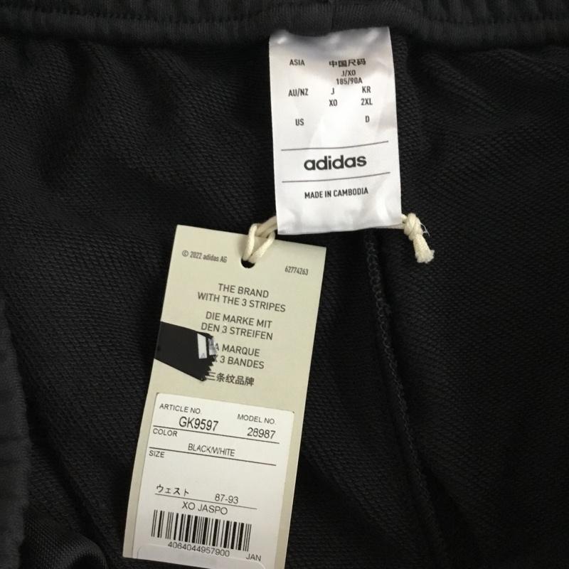 アディダス adidas パンツ ショートパンツ GK9597 ハーフパンツ エッセンシャルズ フレンチテリー 3ストライプス ショーツ タグ付き ロゴ、文字 黒 / ブラック / X 白 / ホワイト /  メンズ USED 古着 中古 10119760