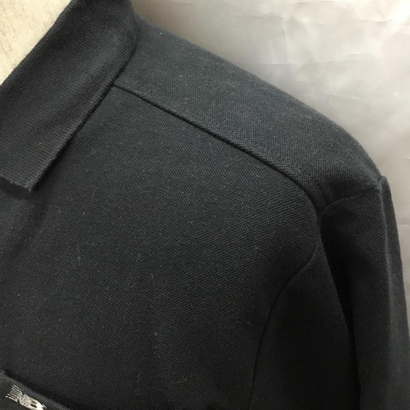 ニューバランス New Balance ポロシャツ 半袖 K584NB449C ハーフジップ L ロゴ、文字 黒 / ブラック /  メンズ USED 古着 中古 10115541