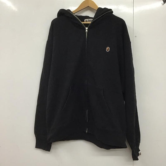 アベイシングエイプ A BATHING APE パーカー 長袖 ジップパーカー XL 無地 黒 / ブラック /  メンズ USED 古着 中古 10142170