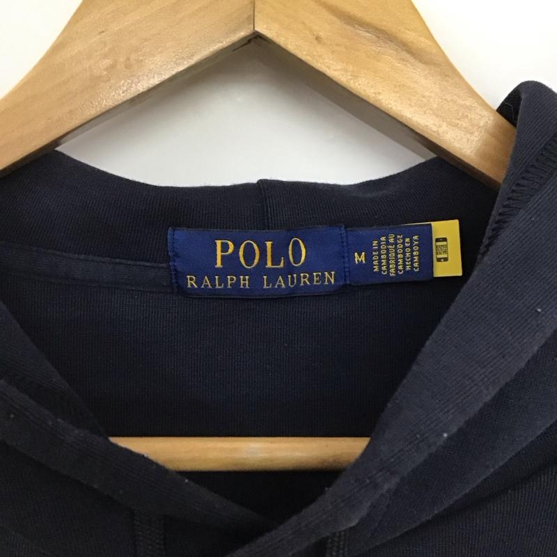 ポロラルフローレン POLO RALPH LAUREN パーカー 長袖 長袖パーカー プルオーバーパーカー スウェット M ロゴ、文字 紺 / ネイビー /  メンズ USED 古着 中古 10141758