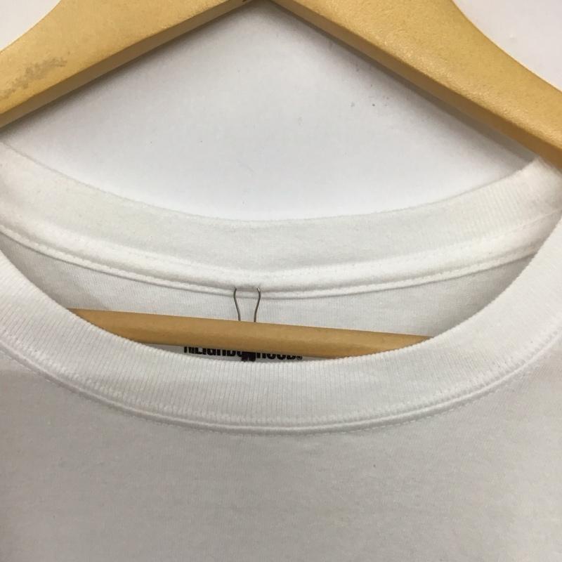 ネイバーフッド NEIGHBORHOOD Tシャツ 半袖 半袖カットソー プリントTシャツ クルーネックカットソー バンドTシャツ L プリント 白 / ホワイト /  メンズ USED 古着 中古 10132560